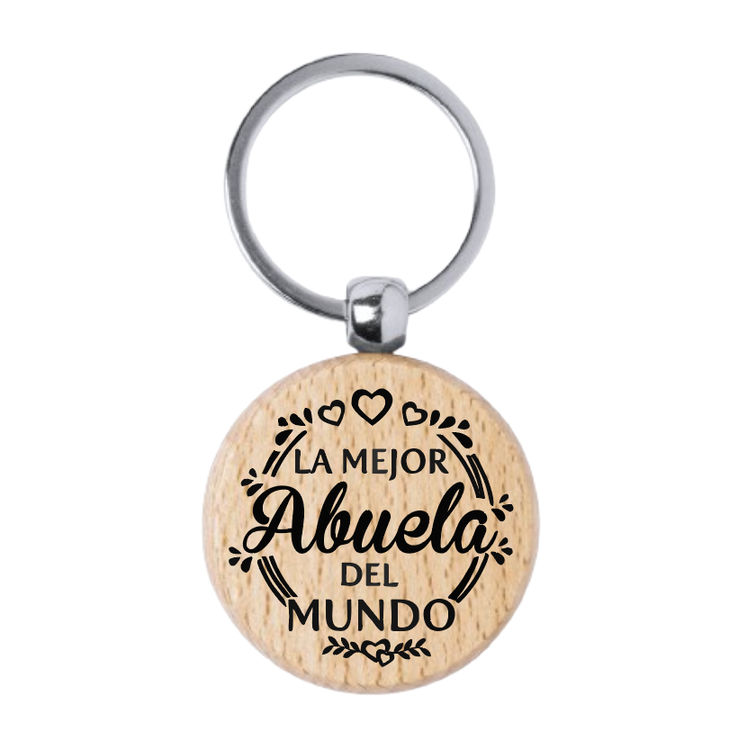 llavero redondo la mejor abuela del mundo