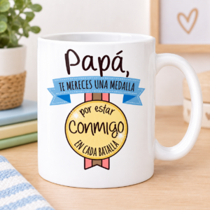 Taza papá te mereces una medalla